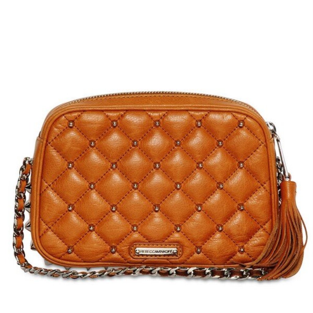 Guc Rebecca Minkoff W/ Coa Flirty Quilted Studded Leather Crossbody Bag